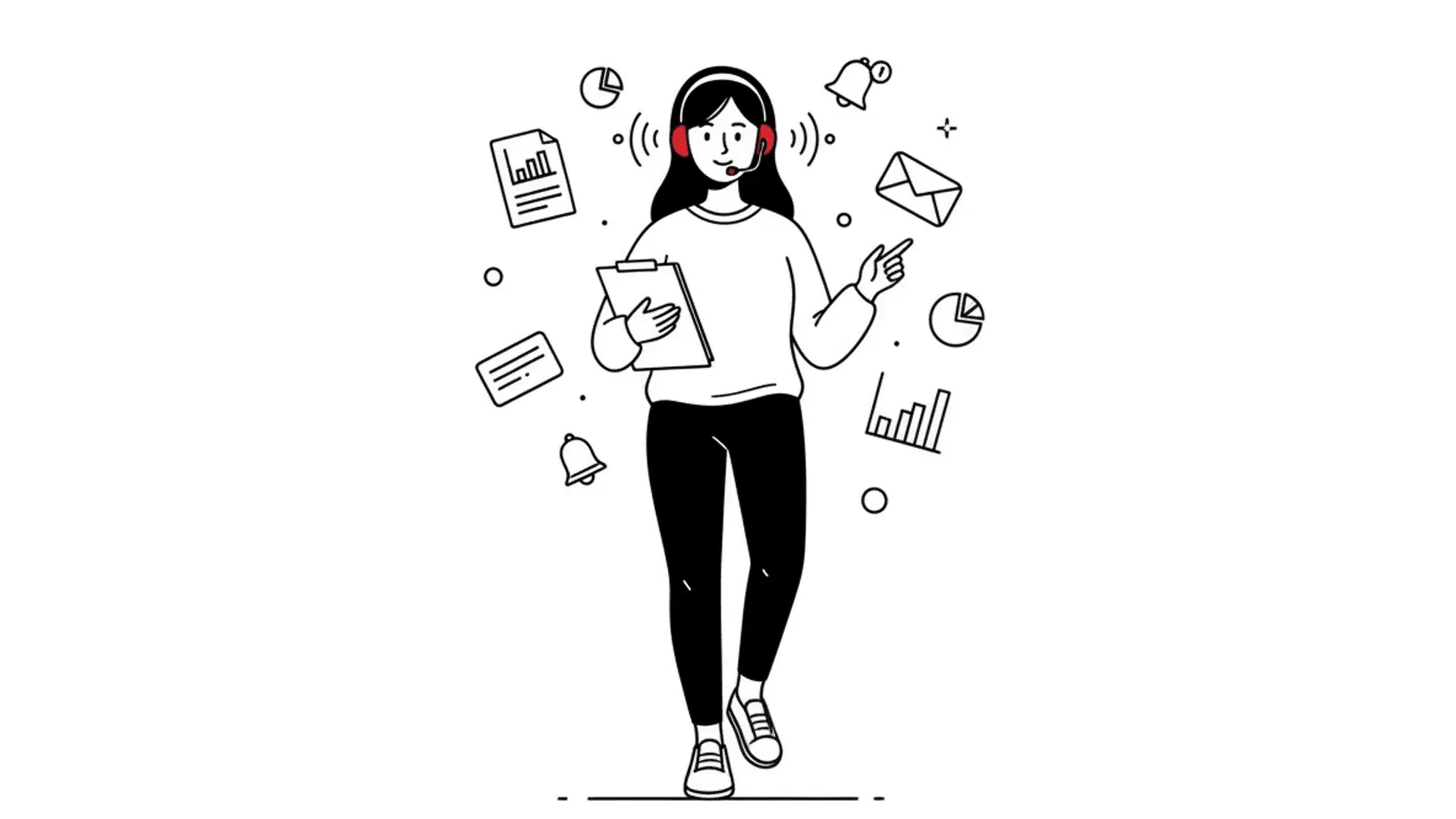 Call analytics dashboard illustration